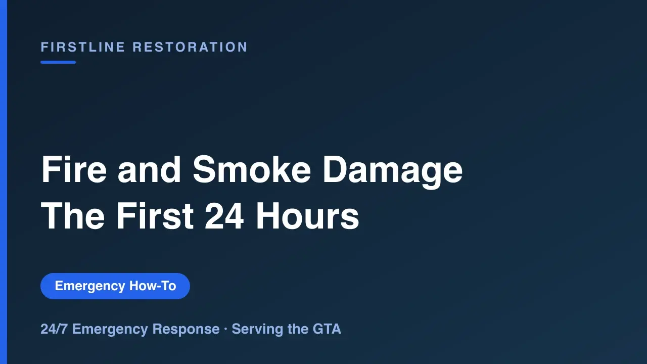 Fire and Smoke Damage: What to Do in the First 24 Hours, Firstline restoration guidance for the GTA