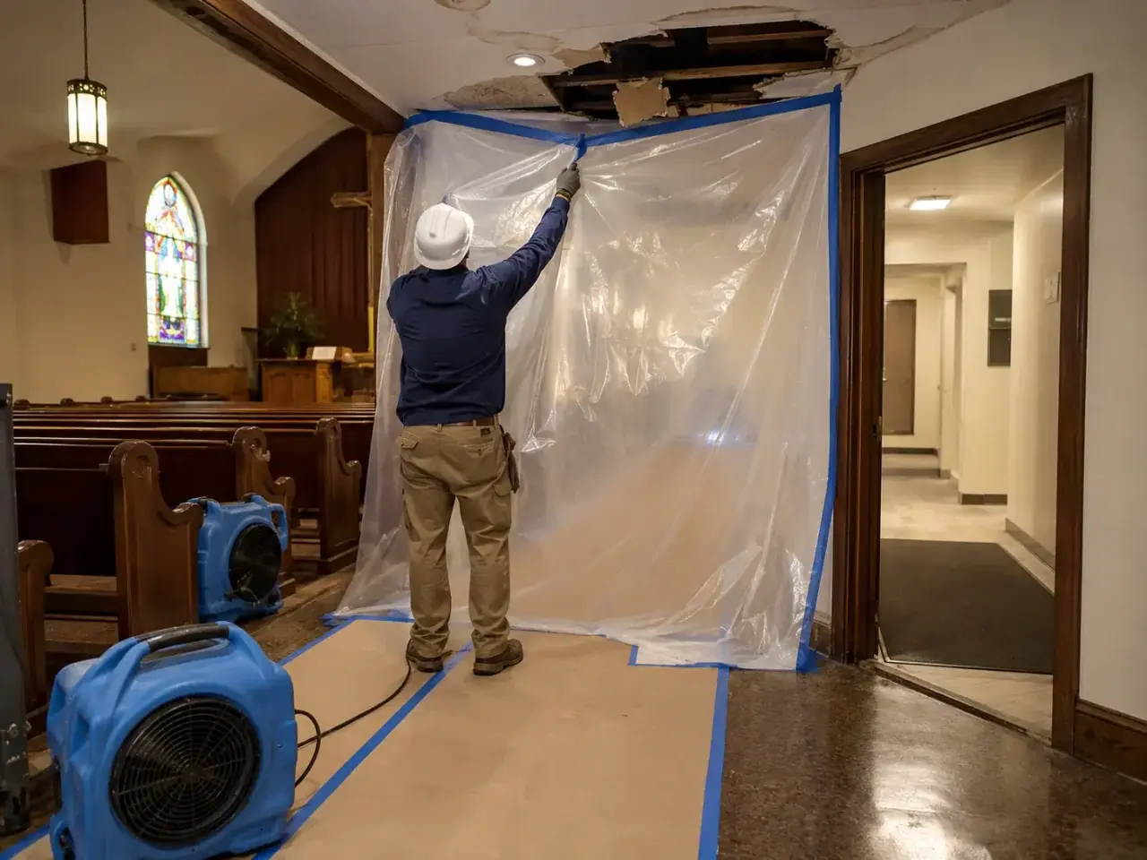 Church restoration and reconstruction project planning