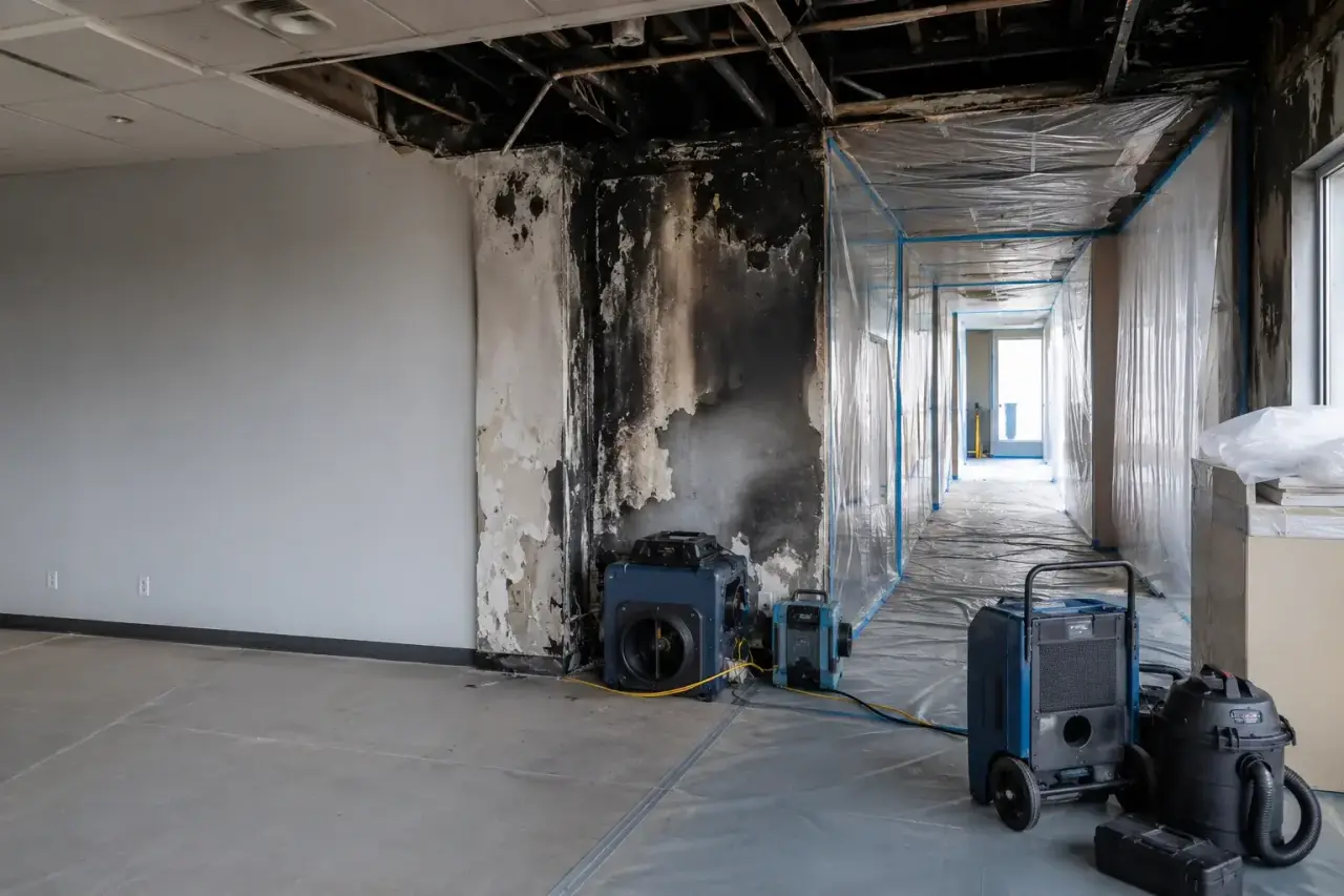 Warehouse Fire Damage Restoration Maple inspection and documentation