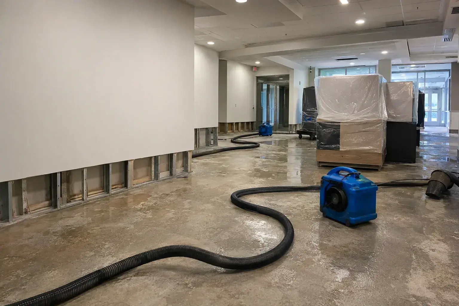 Commercial Flood Damage Restoration Nobleton professional restoration jobsite