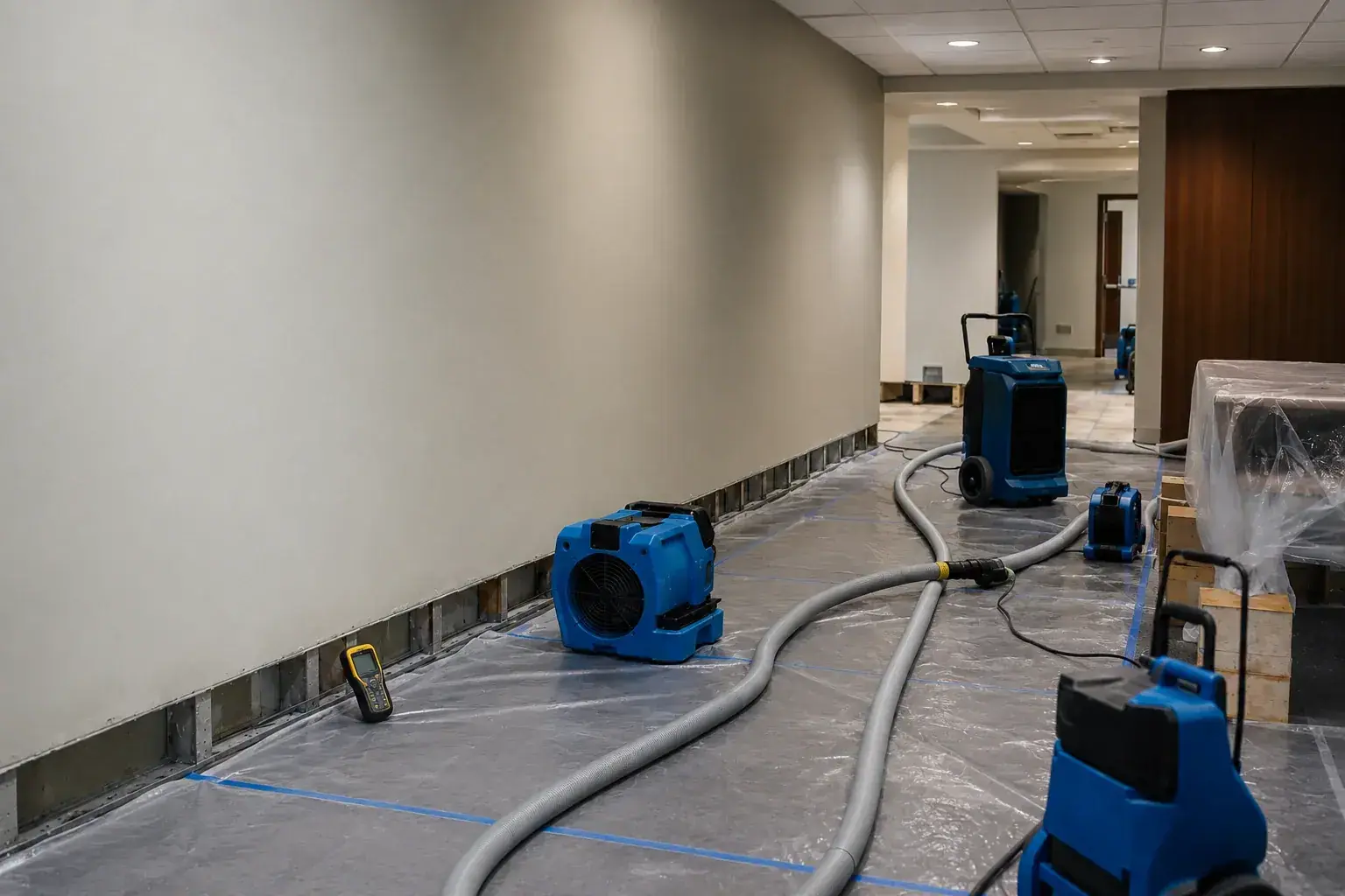 Commercial Sewage Backup Restoration Pickering professional restoration jobsite