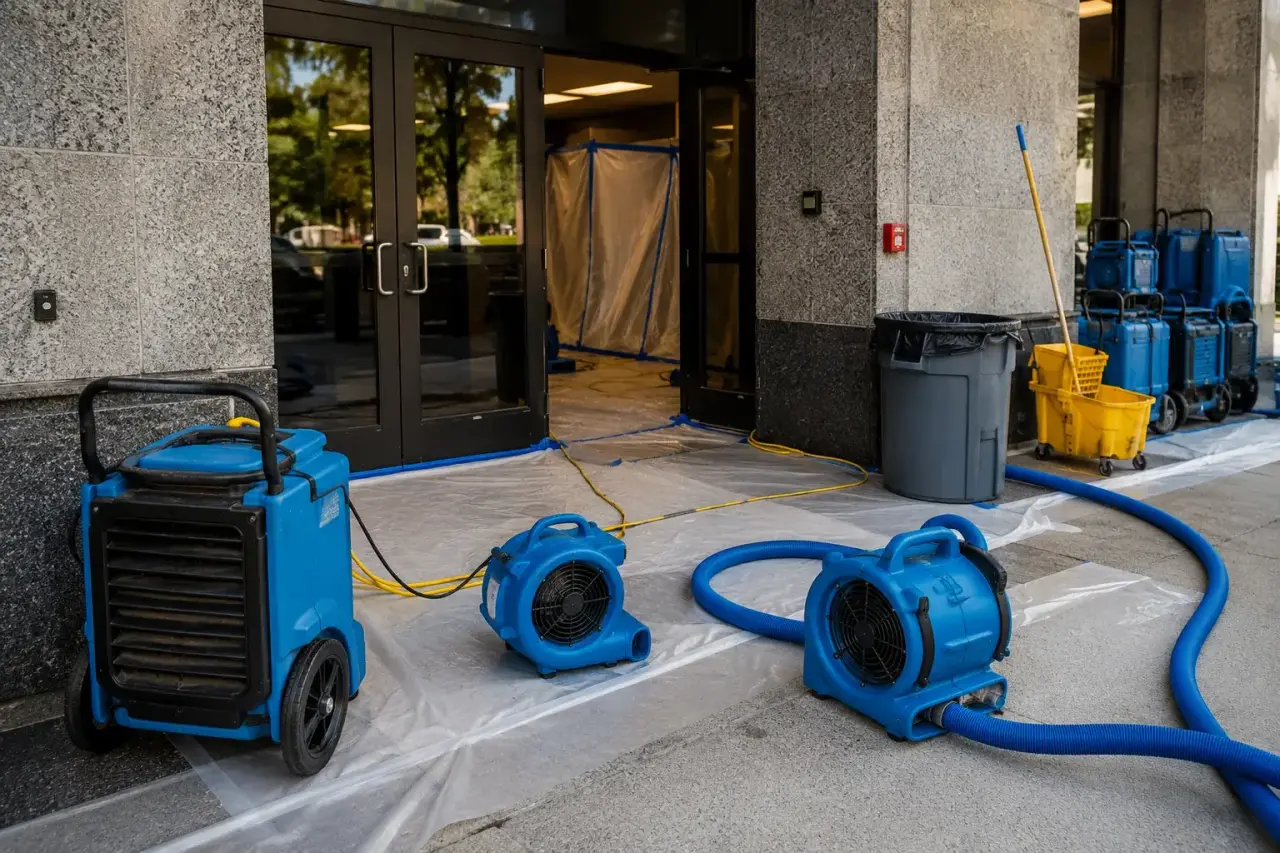 Warehouse Water Damage Restoration Maple repairs and reconstruction