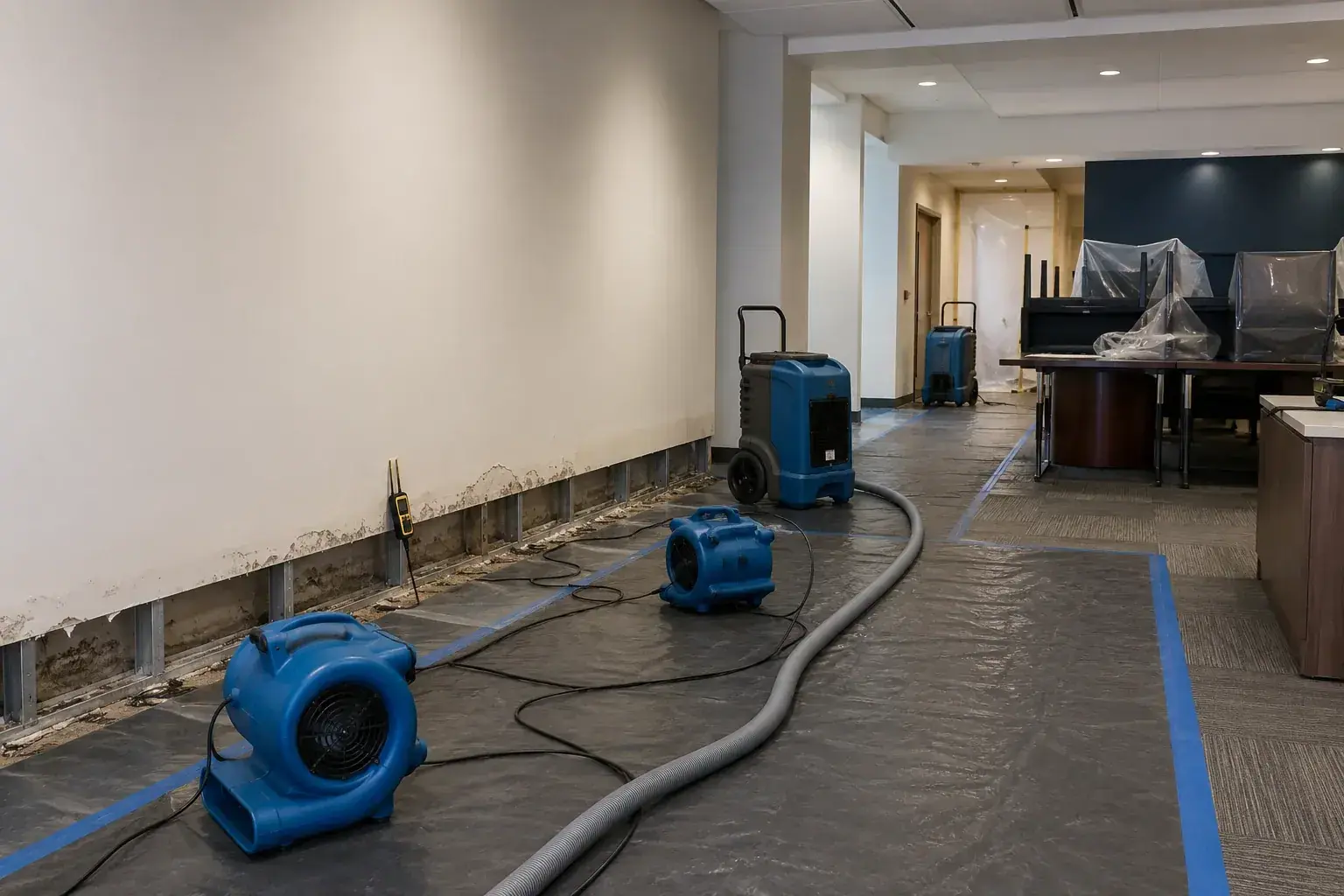 Warehouse Water Damage Restoration Maple emergency restoration response