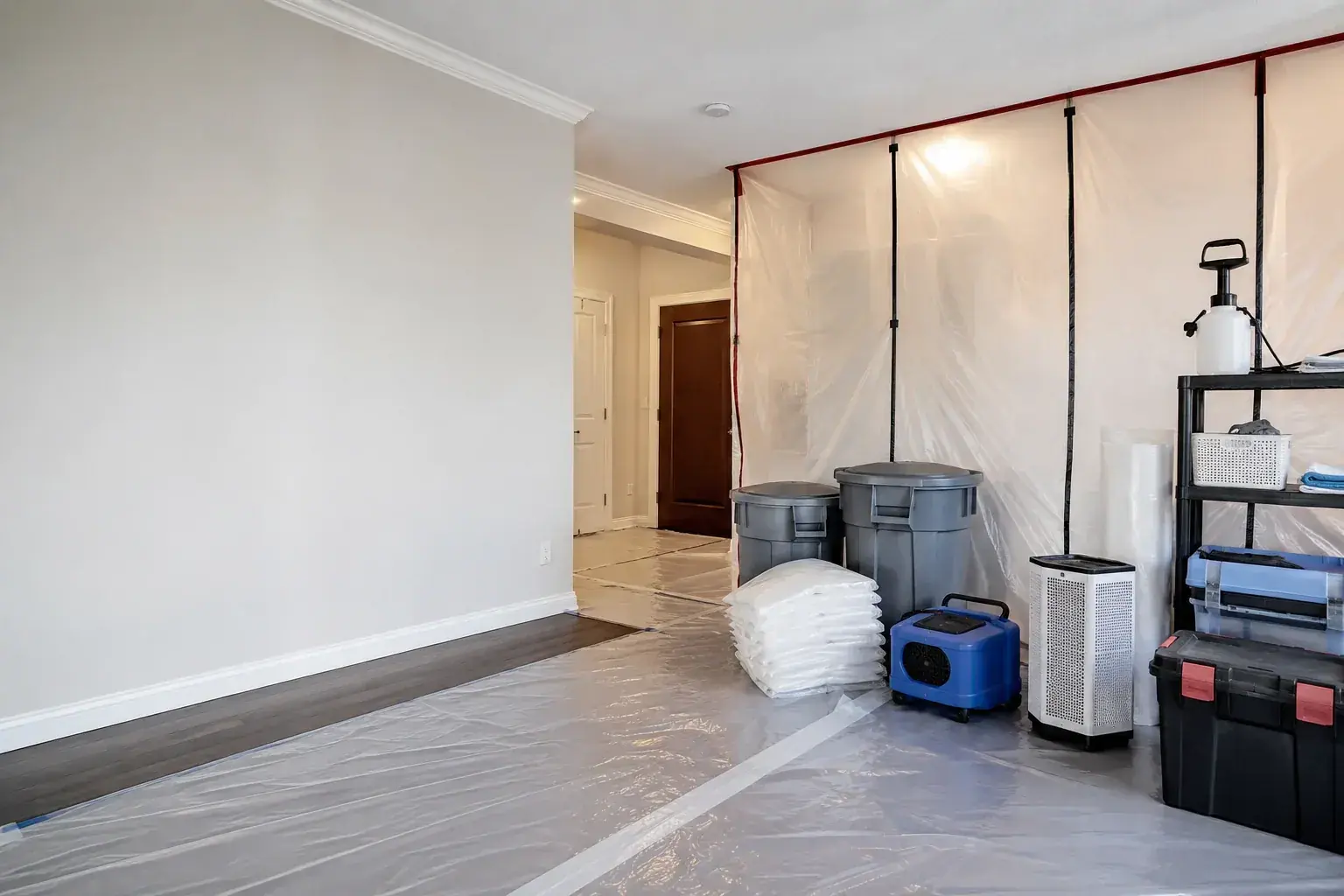 crime scene cleanup jobsite equipment and emergency response setup