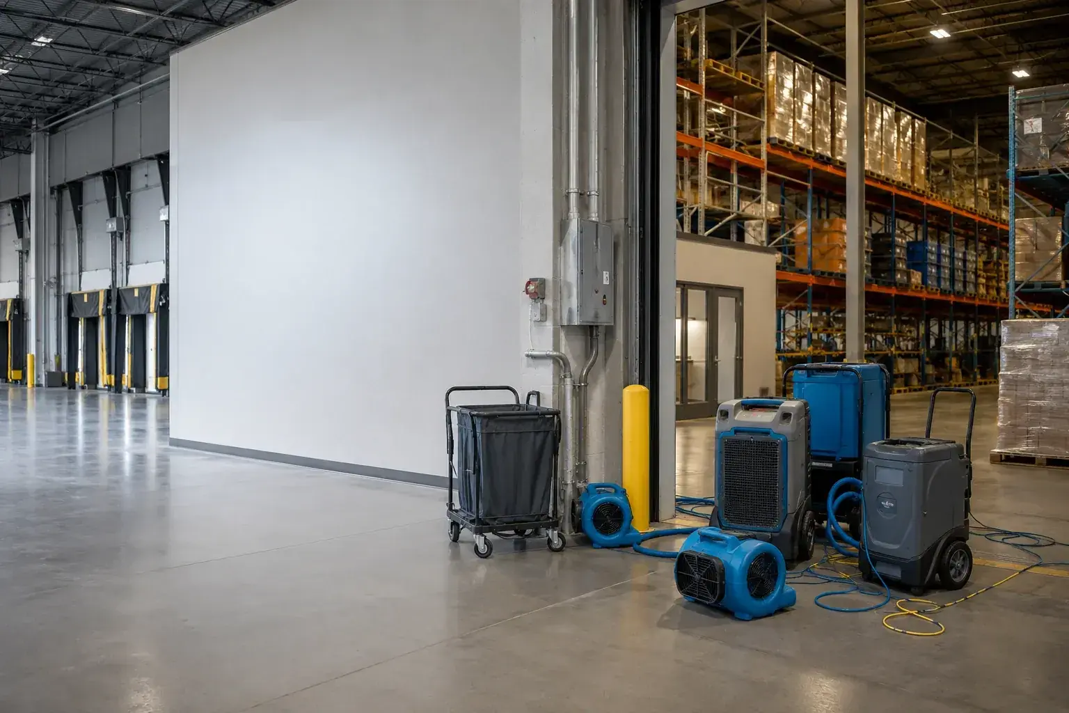 Distribution Center Restoration Maple emergency restoration response