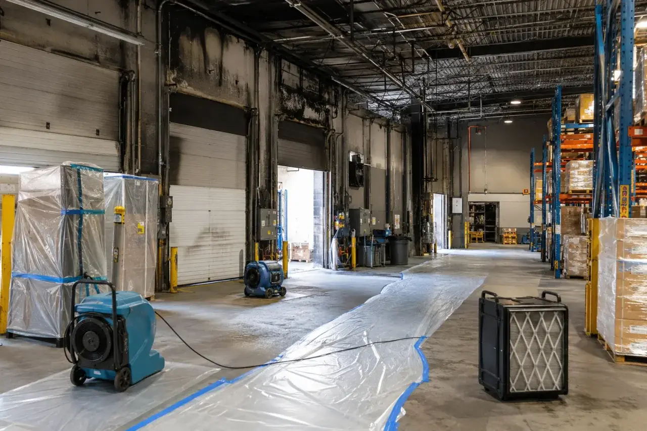 Restoration Around Racking, Conveyors, and Inventory for Distribution Center Restoration