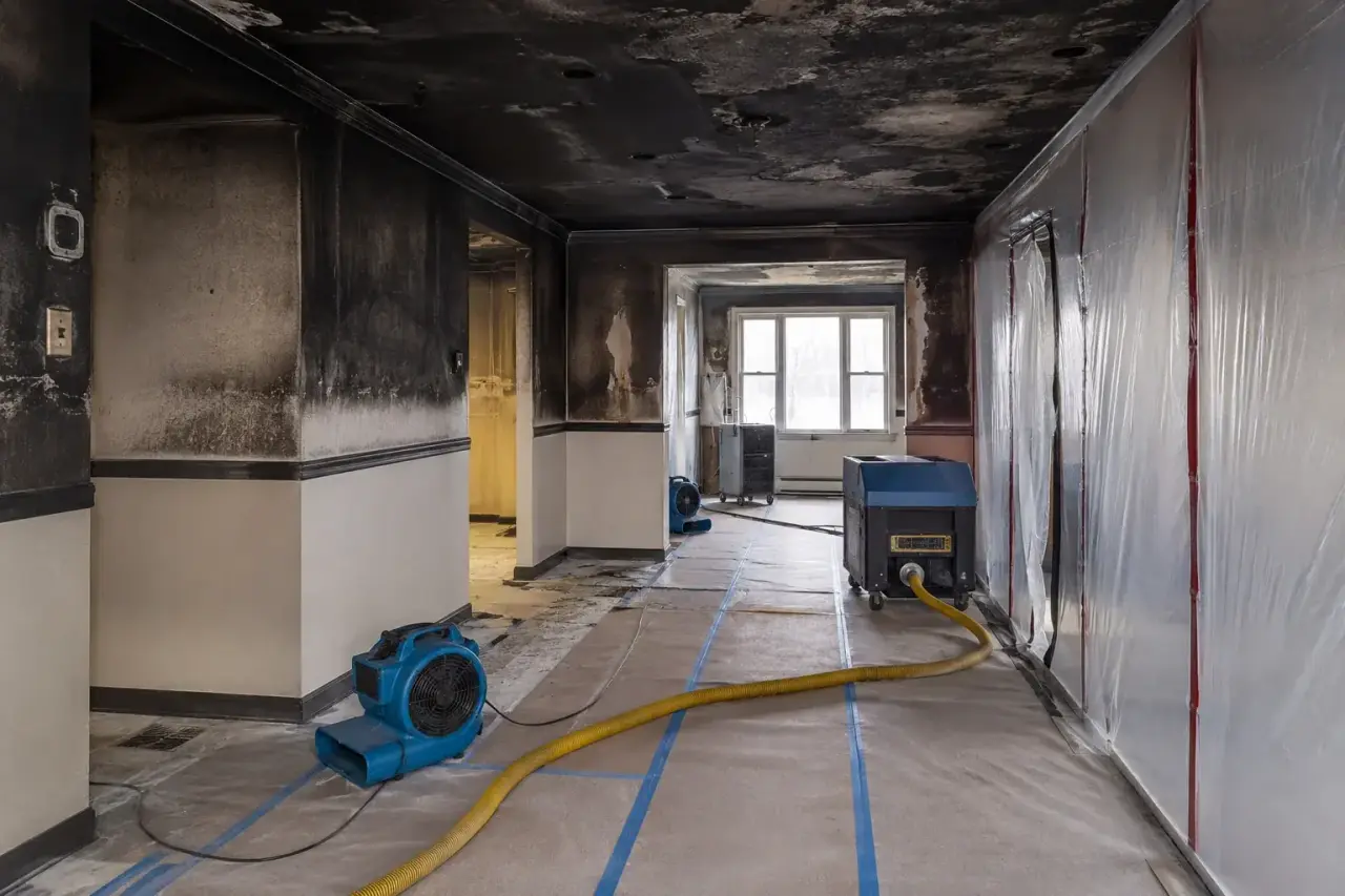 fire damage restoration inspection and documentation setup