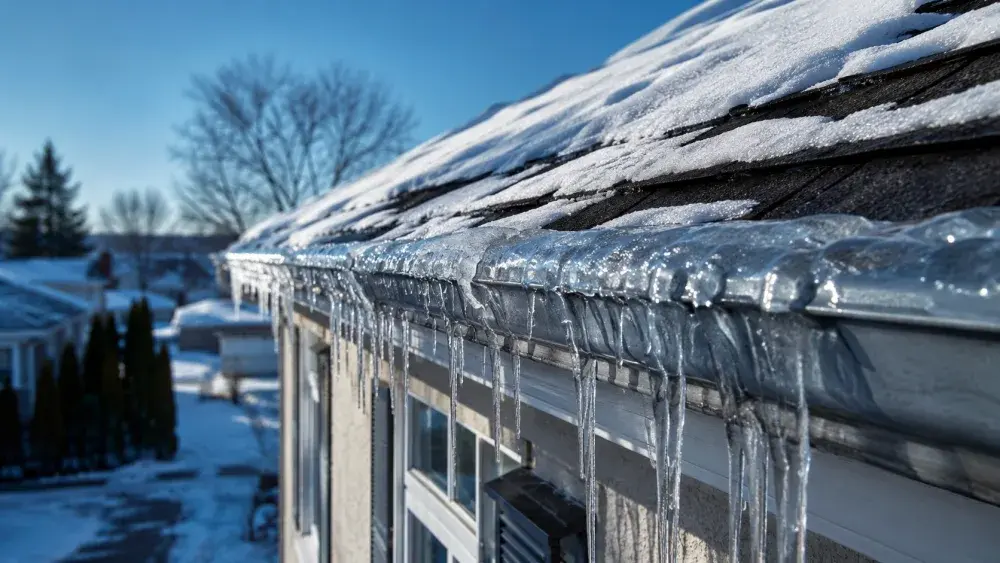 Ice Dam Damage Restoration Maple repairs and reconstruction