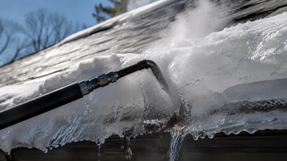 Ice Dam Damage Restoration Maple restoration equipment and project planning