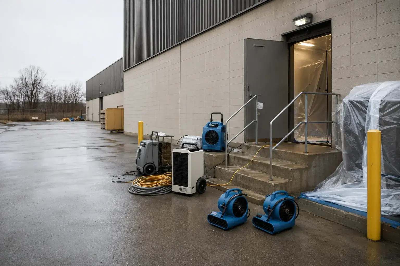 Industrial restoration services emergency response equipment