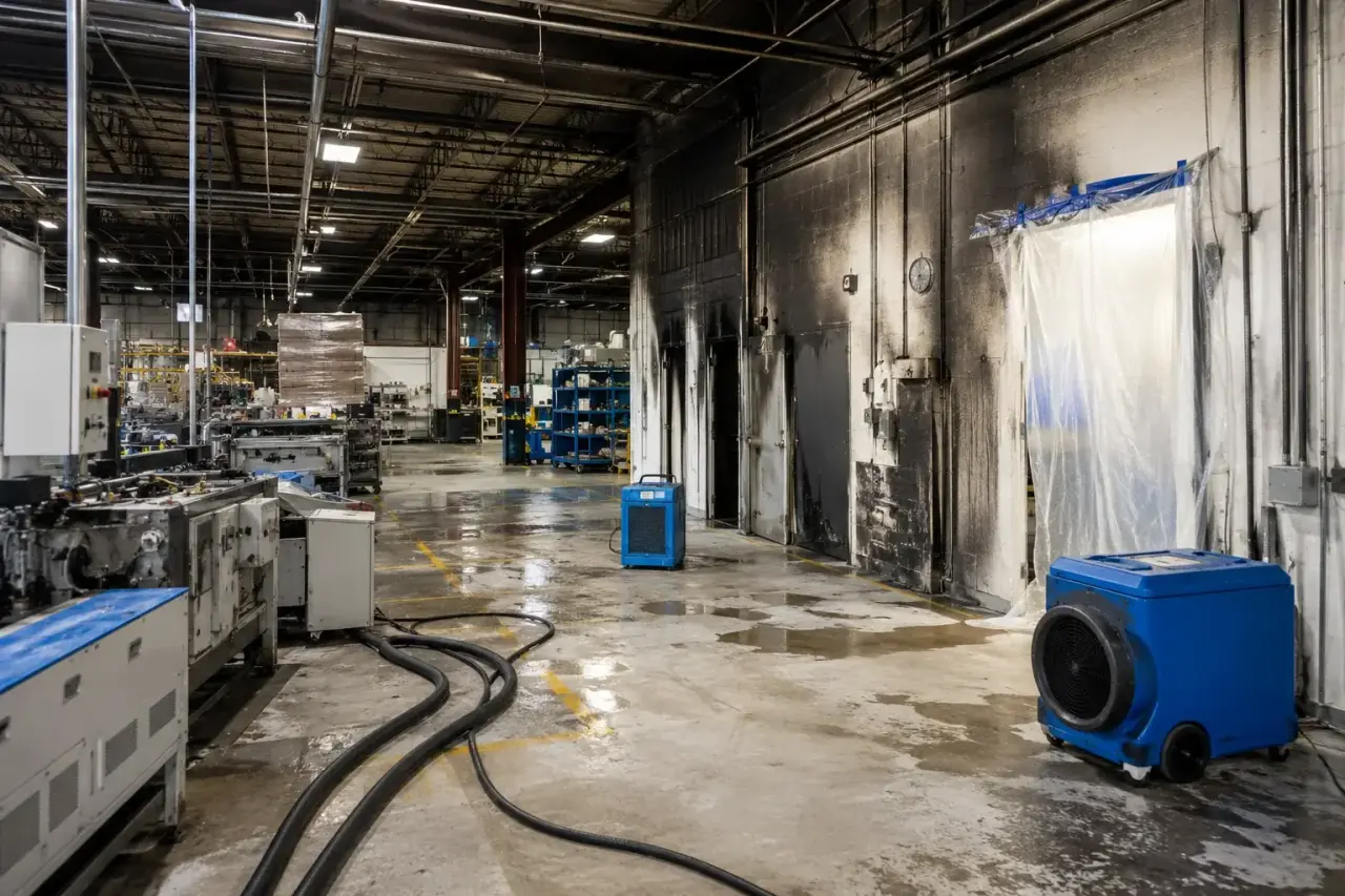 Separating Building Dry-Out From Process-Line Recovery for Manufacturing Facility Restoration Maple