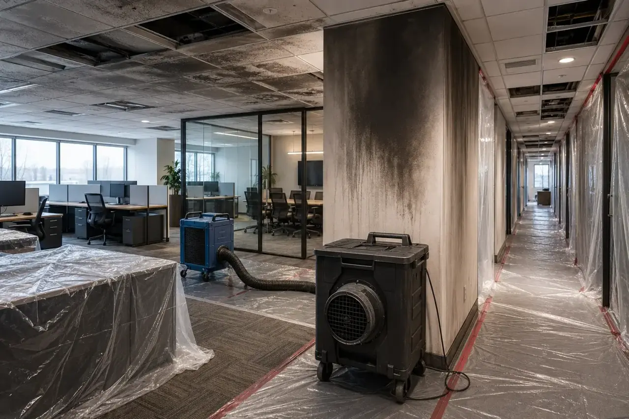 Office Restoration damage documentation and insurance claim support
