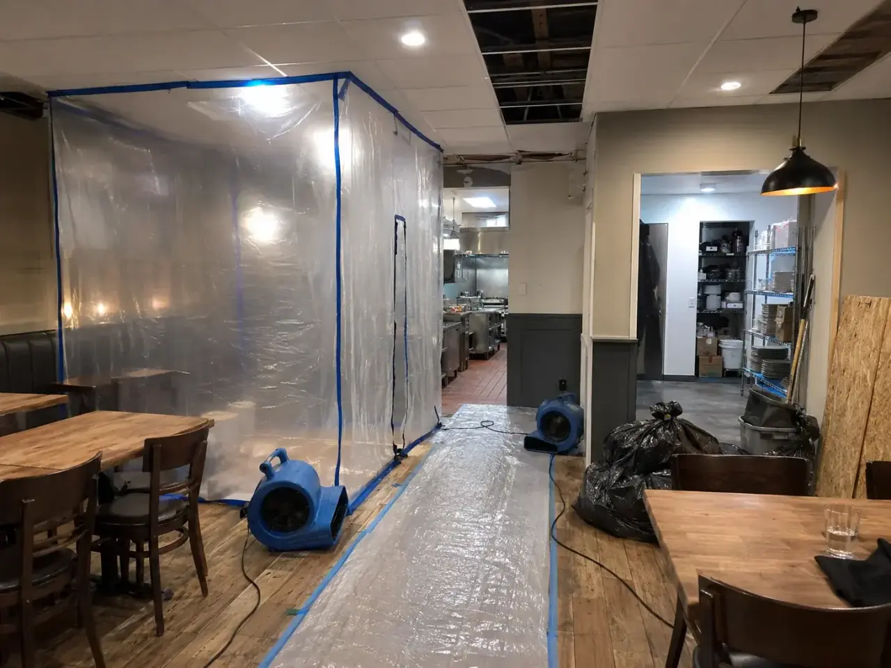 Restaurant restoration and reconstruction project planning