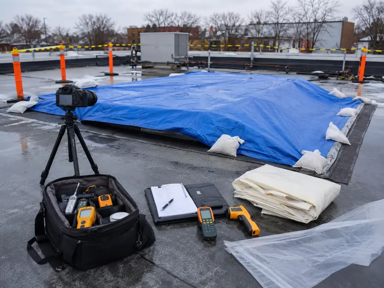 An Open Roof Becomes Widespread Water and Mould Damage Fast for Emergency Roof Tarping