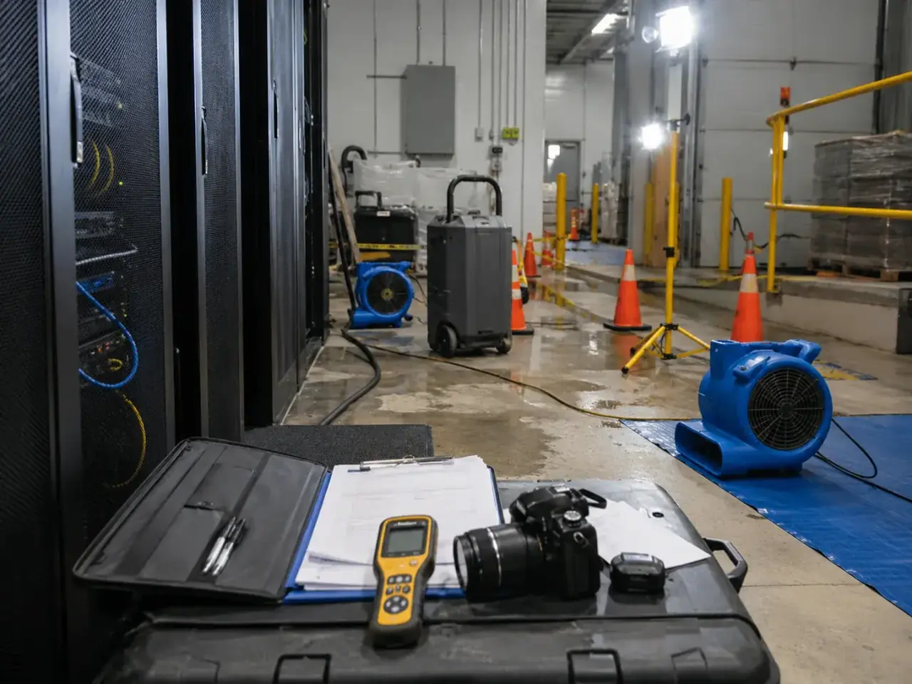 What Server Room Water Damage Restoration includes