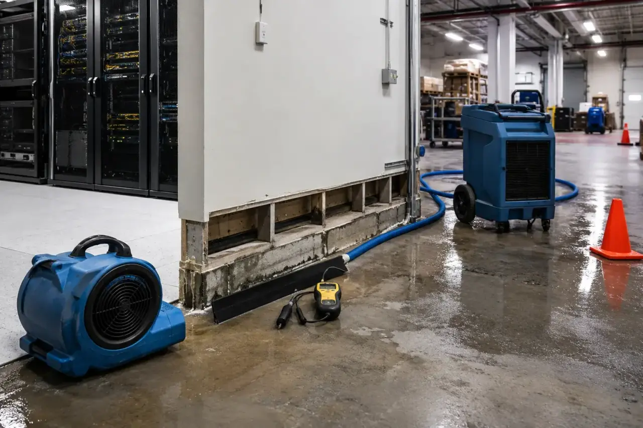 Drying a Server Room Is an Environmental-Control Project for Server Room Water Damage Restoration