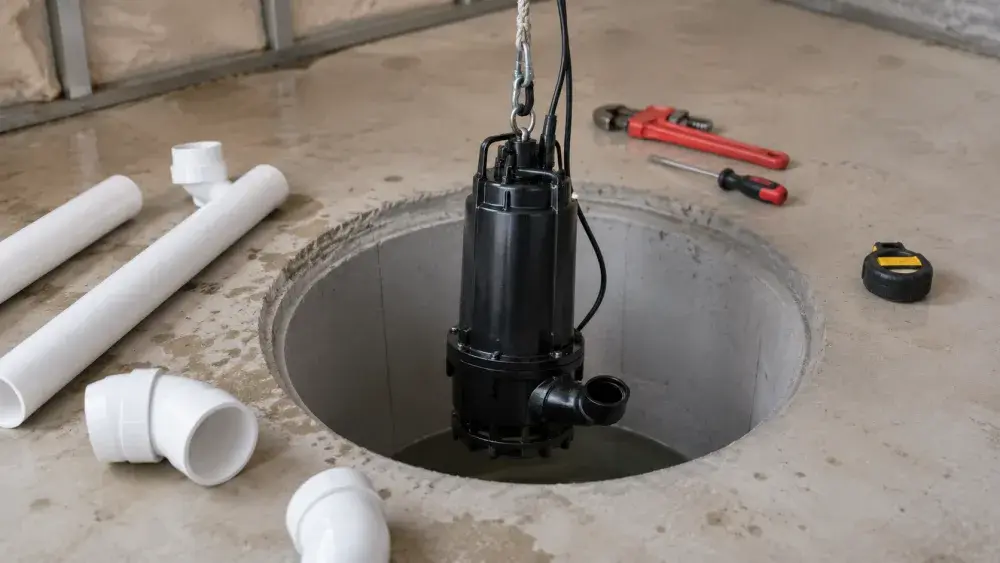 Sump Pump Service and Backup Installation Maple restoration equipment and project planning